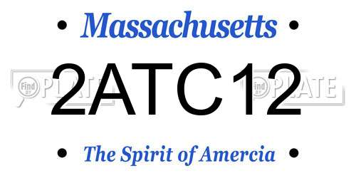2ATC12 Massachusetts License Plate