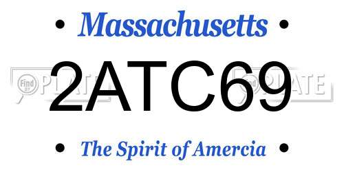 2ATC69 Massachusetts License Plate