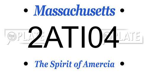 2ATI04 Massachusetts License Plate