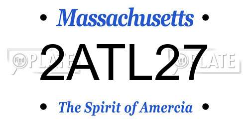 2ATL27 Massachusetts License Plate
