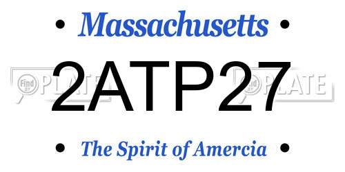 2ATP27 Massachusetts License Plate
