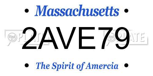 2AVE79 Massachusetts License Plate
