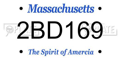 2BD169 Massachusetts License Plate