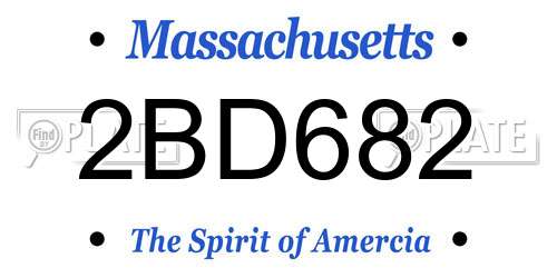 2BD682 Massachusetts License Plate