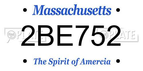2BE752 Massachusetts License Plate