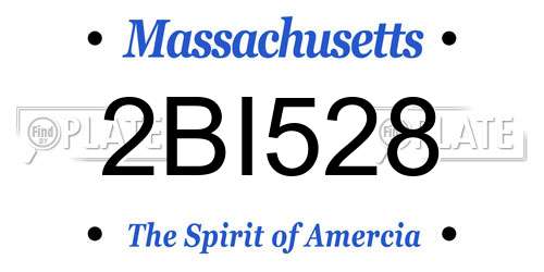 2BI528 Massachusetts License Plate