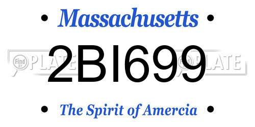 2BI699 Massachusetts License Plate