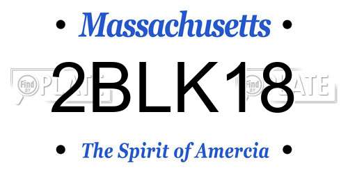 2BLK18 Massachusetts License Plate