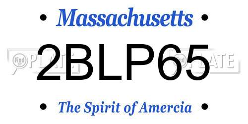 2BLP65 Massachusetts License Plate