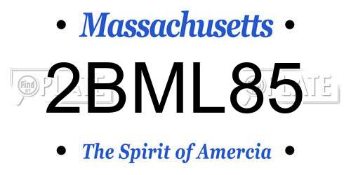 2BML85 Massachusetts License Plate