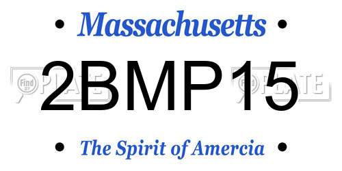 2BMP15 Massachusetts License Plate