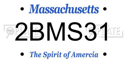 2BMS31 Massachusetts License Plate