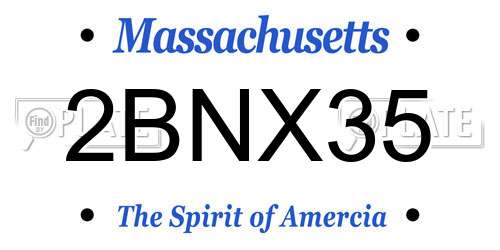 2BNX35 Massachusetts License Plate