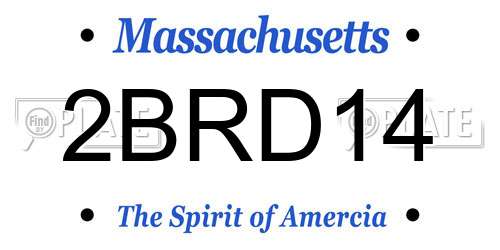 2BRD14 Massachusetts License Plate