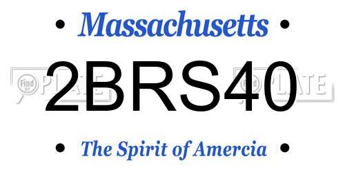 2BRS40 Massachusetts License Plate