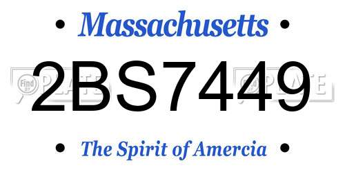 2BS7449 Massachusetts License Plate