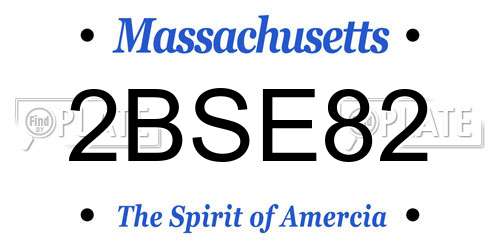 2BSE82 Massachusetts License Plate