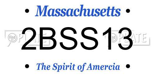 2BSS13 Massachusetts License Plate