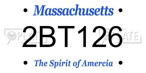 2BT126 Massachusetts License Plate