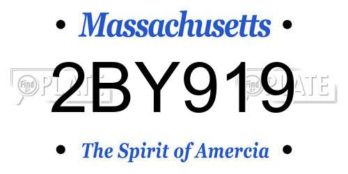 2BY919 Massachusetts License Plate