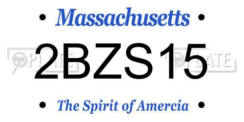 2BZS15 Massachusetts License Plate