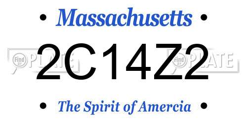 2C14Z2 Massachusetts License Plate