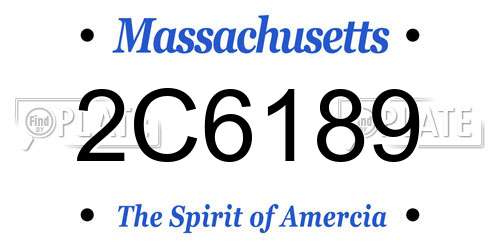 2C6189 Massachusetts License Plate