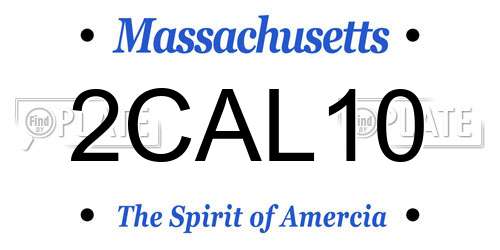 2CAL10 Massachusetts License Plate
