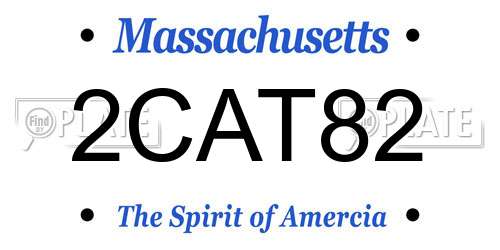 2CAT82 Massachusetts License Plate