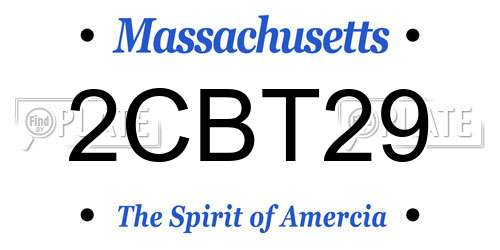 2CBT29 Massachusetts License Plate