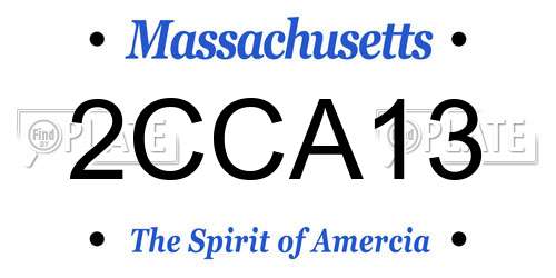 2CCA13 Massachusetts License Plate