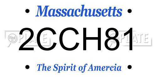 2CCH81 Massachusetts License Plate