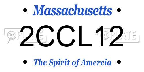 2CCL12 Massachusetts License Plate