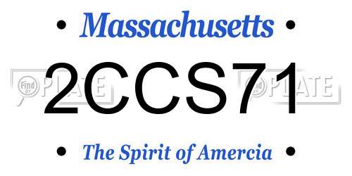 2CCS71 Massachusetts License Plate