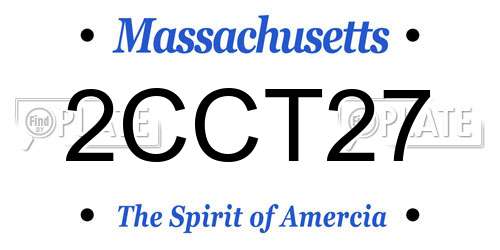 2CCT27 Massachusetts License Plate
