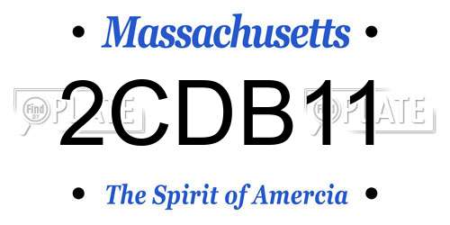2CDB11 Massachusetts License Plate