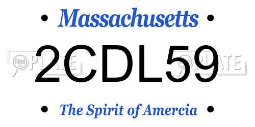 2CDL59 Massachusetts License Plate