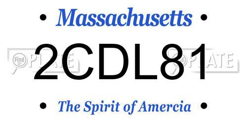 2CDL81 Massachusetts License Plate
