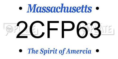 2CFP63 Massachusetts License Plate
