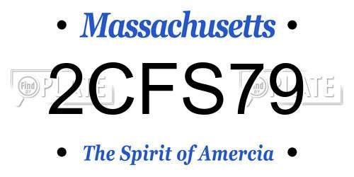 2CFS79 Massachusetts License Plate