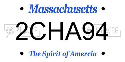 2CHA94 Massachusetts License Plate