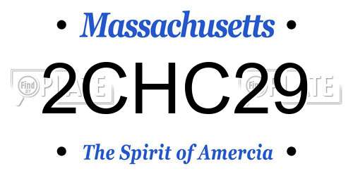 2CHC29 Massachusetts License Plate