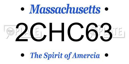 2CHC63 Massachusetts License Plate