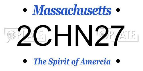 2CHN27 Massachusetts License Plate
