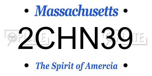 2CHN39 Massachusetts License Plate