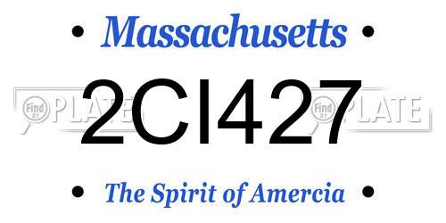 2CI427 Massachusetts License Plate