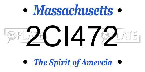 2CI472 Massachusetts License Plate