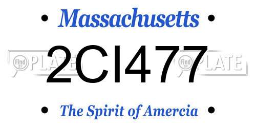 2CI477 Massachusetts License Plate