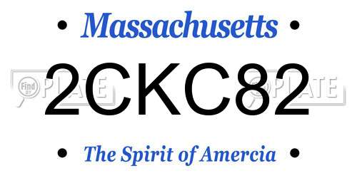 2CKC82 Massachusetts License Plate