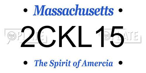 2CKL15 Massachusetts License Plate